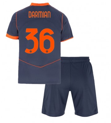 Inter Milan Matteo Darmian #36 Tredjetrøje Børn 2025-26 Kortærmet (+ Korte bukser)